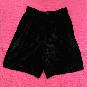 Comme des Garcons black Velvet Shorts, S